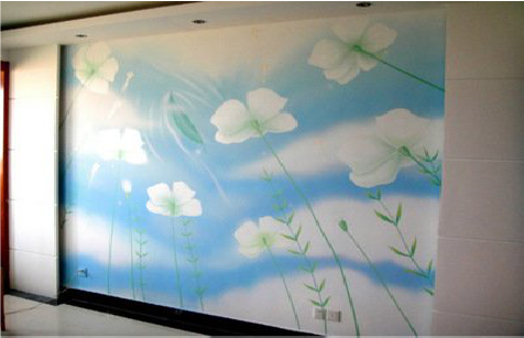 吉水画墙绘怎么画好白云的蓬松感？