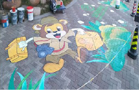 吉水夏季画地面彩绘会遇到的问题