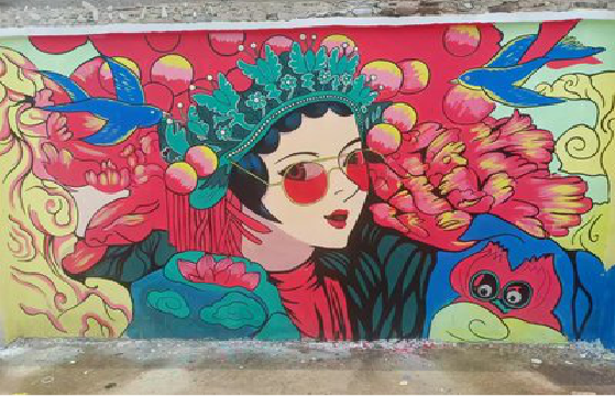 吉水墙体彩绘-网红墙