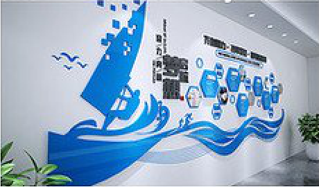 吉水海浪主题文化墙如何设计？