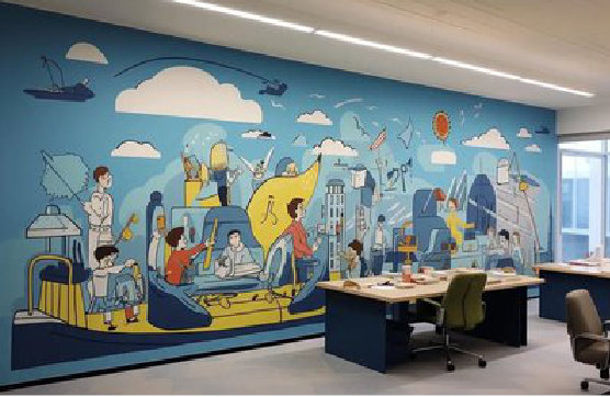 吉水办公室墙绘的特点。
