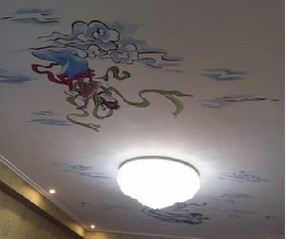 吉水如何快速绘制天花板上的手绘墙？